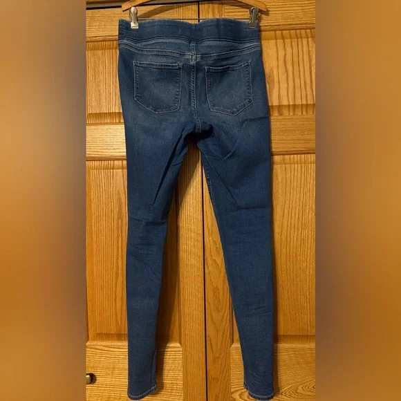 Old Navy Blue Skinny Jeans with High-Waisted Fit 10 Long - Picture 2 of 4